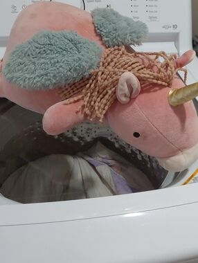 Pink Unicorn Plush with Mint Green Wings - Soft Stuffed Animal